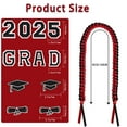 thumbnail image 2 of Nrnio Graduation Leis 2025 Class of 2025 with Glitter Pins Handmade Double Braided Ribbon Garland Money Holder for Him Her Graduation Ceremony Present Congrats Grad Gift Idea (Red), 2 of 7