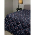 thumbnail image 2 of Navy Blue Down Alternative Comforter, Tropic Exotic Jungle Themed Monochromatic Numerous Palm Trees Composition, Microfiber Quilt for All Season, 5 Sizes, Indigo Pale Teal, by Ambesonne, 2 of 3