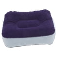 thumbnail image 4 of LEEYNEER Inflatable Feet Rest Pillow Flocking PVC Foot Massage Stool Relax Cushion for Outdoor Travel (Grey & Blue), 4 of 8