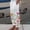 White, variant on Azrian Women's Summer Casual Loose Cotton Linen Pocket Pants Women's Summer Printed Cotton Pocket Straight Sleeve Casual Elastic Waist Loose Length Pants