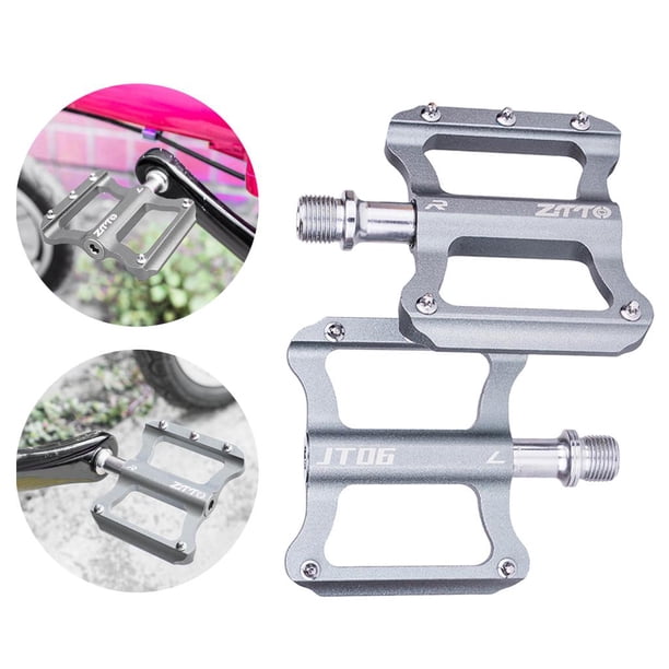 Pedal Plano de Bicicleta Macarena Aleación de Aluminio Antideslizante 9/16 Pulgadas Plata