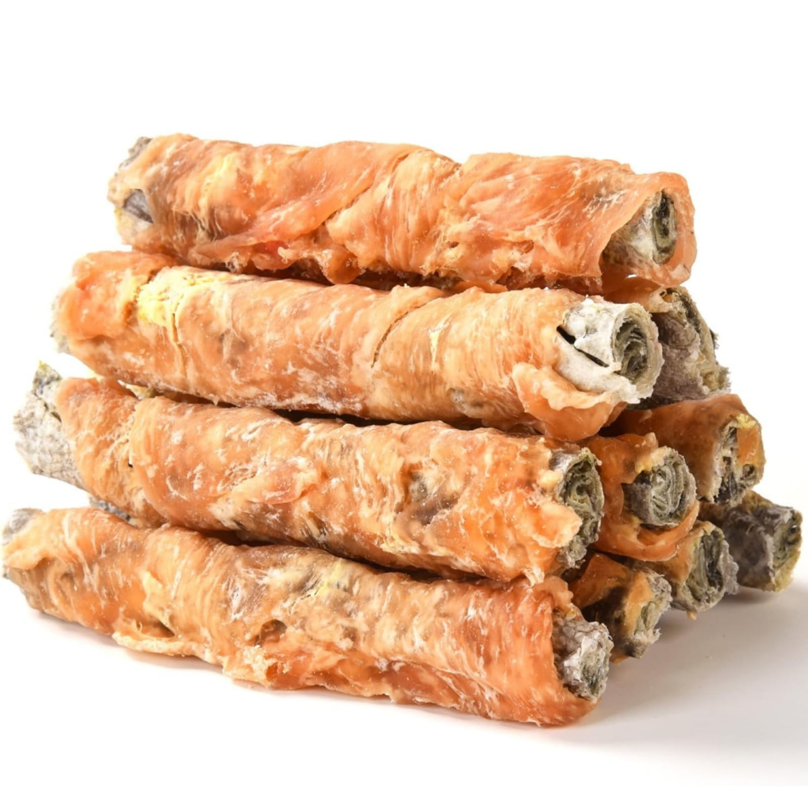 (2 pack) Pawmate Chicken Wrapped Cod Fish Skin Stick Dog Treats, Omega3 Cod Twist Dog Chews, Teeth Cleaning for All Dogs, 11 oz