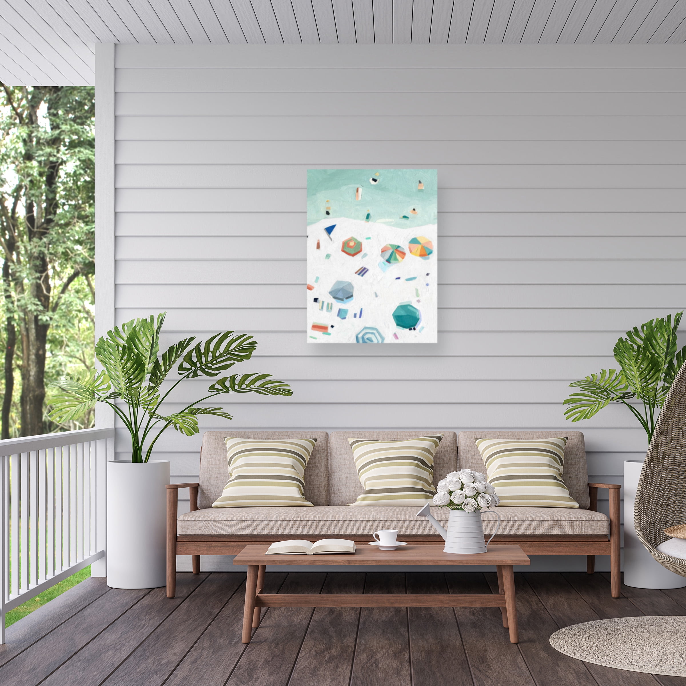 Emma Scarvey 'Beach VIsta II' Outdoor Canvas 32x32