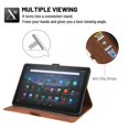 thumbnail image 5 of Dteck Case for All-New Amazon Fire HD 10 and Fire HD 10 Plus (Compatible with 11th Generation 2021 Release), Embossed Butterfly PU Leather Folio Flip Case with Card Slots Auto Wake Sleep, Brown, 5 of 6