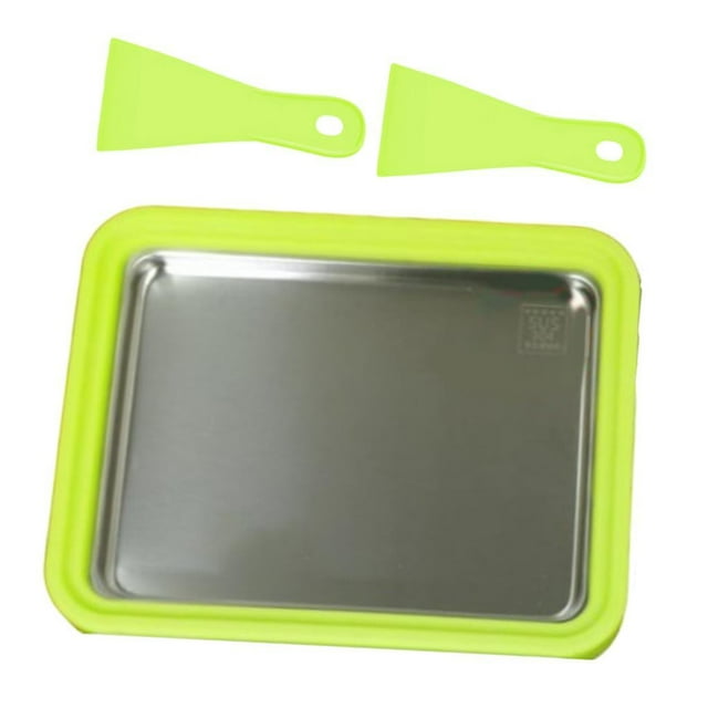 kurtrusly Machine Instantanée à Crème Glacée Machine à Crème Glacée Roulée pour Gelato Sorbets Vert Vert 26x21x3.2cm