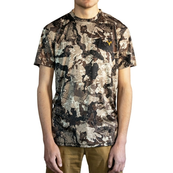 HOT SHOT Men's Camo Hunting Lightweight Performance Short Sleeve Shirt - Veil Whitetail, Medium