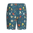 thumbnail image 2 of Lsque Sports Ball Mens Sleep Pajama Shorts,Short Pajama Pants, Cotton Ultra-Soft Knit-XX-Large, 2 of 9