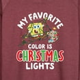thumbnail image 3 of SpongeBob SquarePants - My Favorite Color Is Christmas Lights - Women's Lightweight French Terry Long Sleeve Shirt, 3 of 6