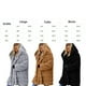 thumbnail image 2 of Chaqueta con capucha y abrigo de piel para mujer, cárdigan largo de talla grande, chaqueta de invierno, abrigo de piel sintética cálido para invierno (3XL), 2 of 4