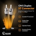 thumbnail image 2 of NewYork Cables Fiber Patch | LC to ST OM1 Duplex 62.5/125 | 15M (49.2ft) 10Gb Multimode Optic Cable, 2 of 8