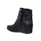thumbnail image 4 of Botines Plataforma Casuales Tipo Piel Negro Mujer Casual negro 25 Incógnita 032D1A, 4 of 5