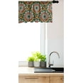 thumbnail image 3 of Ambesonne Paisley Window Valance, Moroccan Wave, 42" x 18", Brown Green and Yellow, 3 of 3