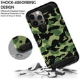 thumbnail image 2 of iPhone 12 iPhone 12 PRO 6.1" 2020 A2172 A2402 A2341 A2406 A2404 A2403 A2408 A2407 Heavy Duty Military Print Belt Clip Rugged Cover - Military Moss(with Holster), 2 of 5