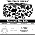 thumbnail image 5 of Black&White Cow Print Round Tablecloth Cow Print Tablecloth 60 Inch Waterproof Animal Tablecloth for Party Picnic Tabletop Dining Room Indoor and Outdoor Dining Decorative Patio, 5 of 6
