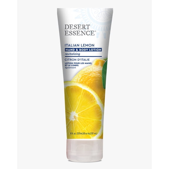 Desert Essence, Hand & Body Lotion Italian Lemon, 8 Oz | Pack of 3