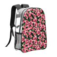 thumbnail image 3 of Kdxio Trendy Floral Clear Backpack, Transparent Bookbag for School for Women Men, Capacity Clear Bag for College, Travel, 3 of 7
