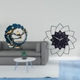 thumbnail image 2 of Figura De Resina Artesanal Para Decoración Del Hogar Y Estantería, Escritorio De Sala De Estar Con Reloj De Pared Colgante En Forma De Flor De Acrílico, Decoración Silenciosa Para Dormitorio., 2 of 8