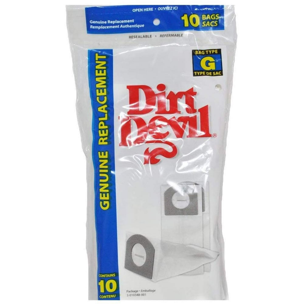 Replacement Part For Dirt Devil Hand Vac Style G Paper Vacuum Bags 10