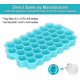 thumbnail image 5 of Molde para cubitos de hielo de silicona, paquete de 2 moldes para cubitos de hielo de 37 compartimentos, 5 of 5