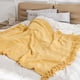 thumbnail image 3 of Mantas para sofá, manta tejida con textura, 50 x 60 pulgadas, manta decorativa súper suave y cálida con borlas para sofá, cama, sofá y sala de estar, 3 of 5