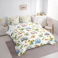 thumbnail image 3 of jejeloiu Happy Camping Car 7 Pieces Bedding Comforter Set,Hawaii Holiday Full Bedding Set,Ocean Surfing Fitted Sheet Flat Sheet For Boys Girls,Breathable Home Decor Reversible, 3 of 8