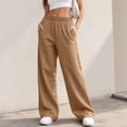 thumbnail image 4 of Women's Wide Leg Sweatpants High Waisted Baggy Lounge Pants with Pockets Soft Oversized Joggers, M, 4 of 7