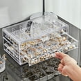 thumbnail image 3 of Tnobhg Transparent Jewelry Storage Box Large Capacity 72 Grids Dustproof Stackable Earrings Rings Container Jewelry Organizer, 3 of 8