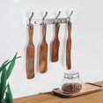 thumbnail image 3 of Wall Mounted Coat Rack with 4 Silver Stainless Steel Hooks for Towels and Coats, 3 of 5