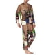 thumbnail image 2 of Balery Bottle Glass Red Wine Pijama para Hombre de Dos Piezas con Manga Larga, Conjunto de Dormir y Descanso Suave con Bolsillos-Medium, 2 of 6
