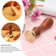 thumbnail image 2 of Cuadros Decorativos Sellos de cera de lacre de metal antiguo con mango de madera de flor de rosa Sello antiguo (27) JShteea Nuevos Originales, 2 of 8