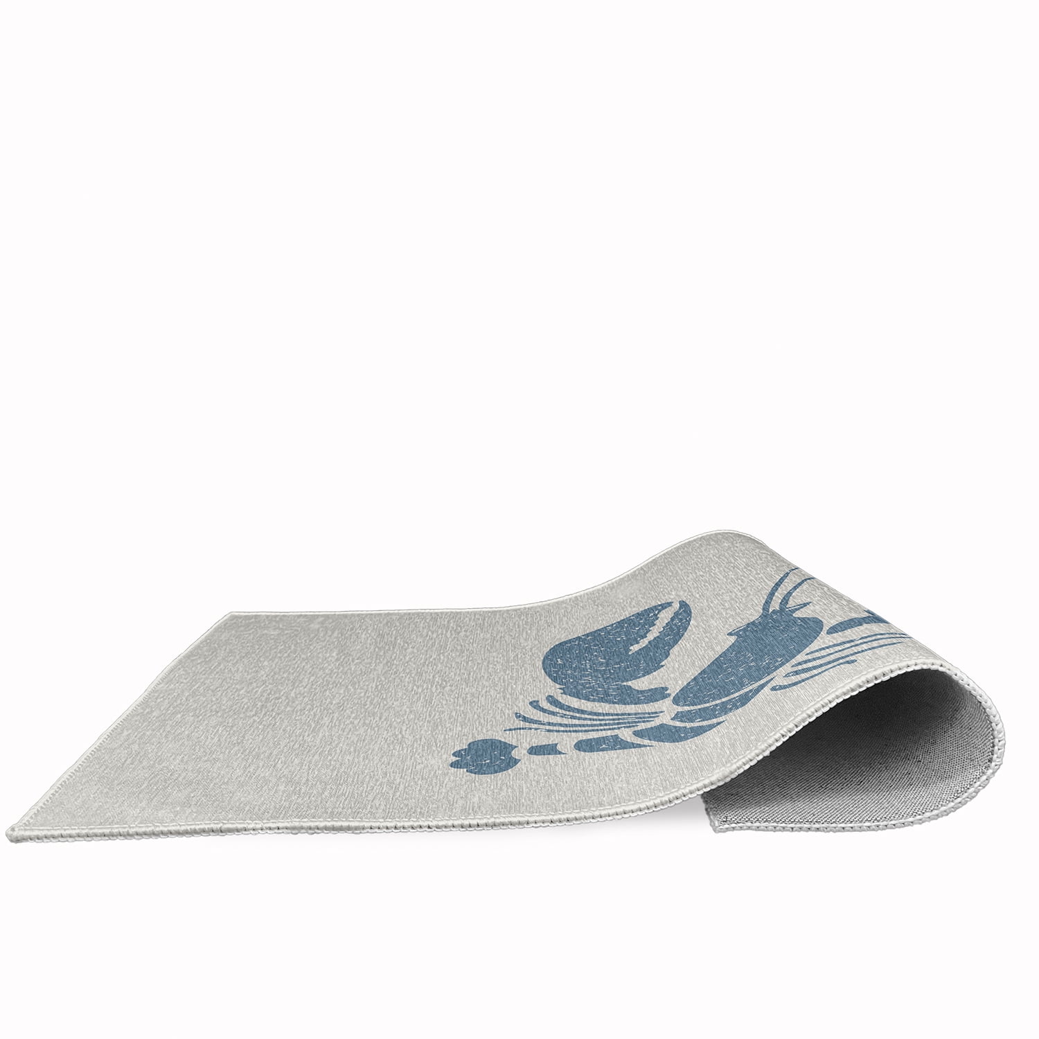 Simply Daisy 4' x 6' Lobster Nautical Chenille Rug, Dusty Smoke and White