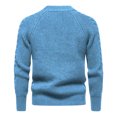thumbnail image 5 of LYSMORA Men's Crew Neck Raglan Ribbed Knit Sweater Long Sleeve Pullover Top for Daily Commute City Stroll Fall Winter Casual Outing, 5 of 5