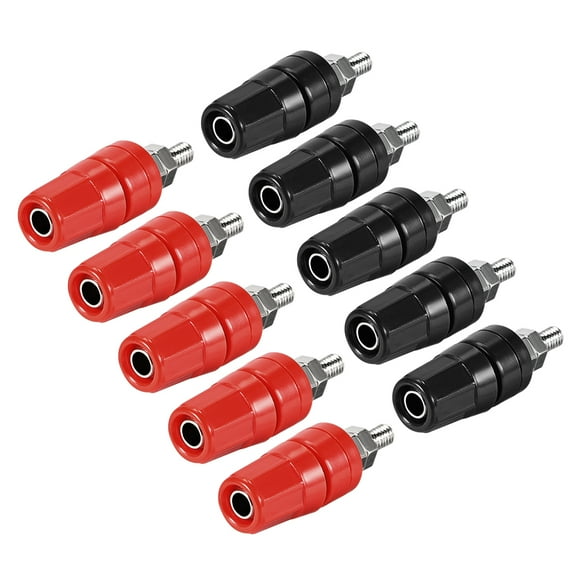 5 Pairs Binding Post Terminal, M4 Thread Power Amplifier Speaker Connector Banana Plug Jack Socket 1.46-inch Length