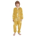 thumbnail image 2 of Soft Big Kids Onesie Pajamas Cozy Loose-Fit Jumpsuits for kids with Pockets for Christmas Lounge & Play Honey Jars and Bees Pattern, 2 of 7