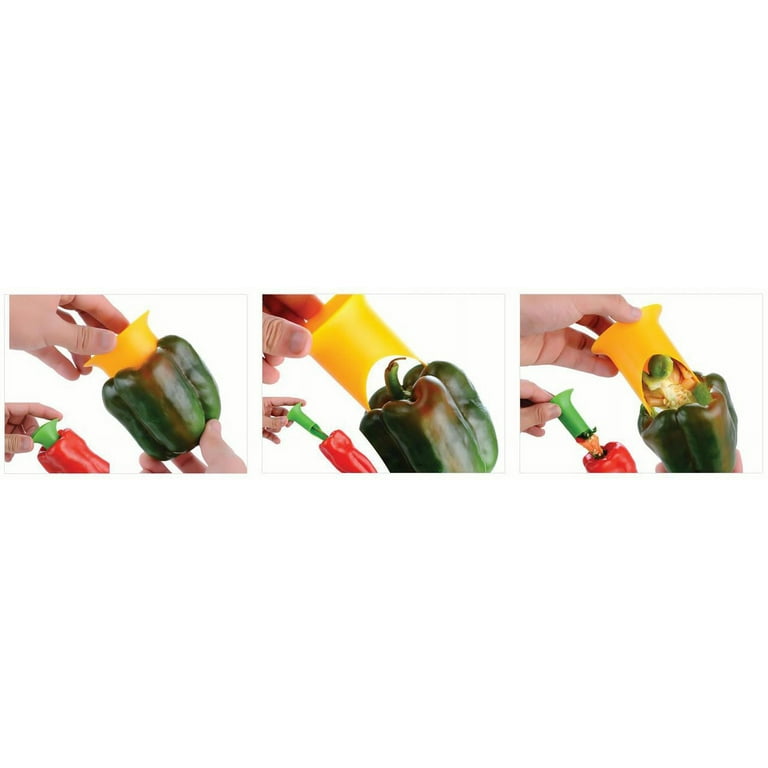 Pepper Corer Chili Seed Remover Twist Seed Bell Core Separator Cutter  Jalapeno Peppers Cucumber Tomato Deseeder Kitchen Tool - AliExpress