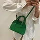 thumbnail image 5 of Bolso bandolera de piel sintética estilo retro para mujer, de primavera, color verde, 5 of 5