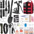 thumbnail image 1 of LUXMOM Kit de supervivencia y botiquín de primeros auxilios, 142 piezas de equipo y equipo de supervivencia profesional con bolsa Molle, para hombres, camping, aventuras al aire libre/regalos para hom, 1 of 4
