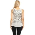 thumbnail image 3 of Feinuhan Fashion Sequin Strap Sheer Ruffle Hem Sparkly Party Crop Tank Tops For Women, 3 of 5