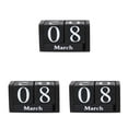 thumbnail image 2 of maskred Vintage Rectangular Mini Wooden Calendar Decoration Home Office Decor Black 3Set, 2 of 6