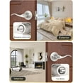 thumbnail image 3 of Levier de Porte en Nickel Satiné pour l'Intimité, Boutons de Porte Modernes pour Intérieur, pour Chambre et Salle de Bain, Poignée de Porte Robuste, Levier Ondulé Réversible, 3 of 7