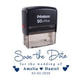 thumbnail image 1 of Printtoo Personalized Blue Self Inking Wedding Stamp Custom Save The Date Rubber Stamper -68 x 30 mm, 1 of 6