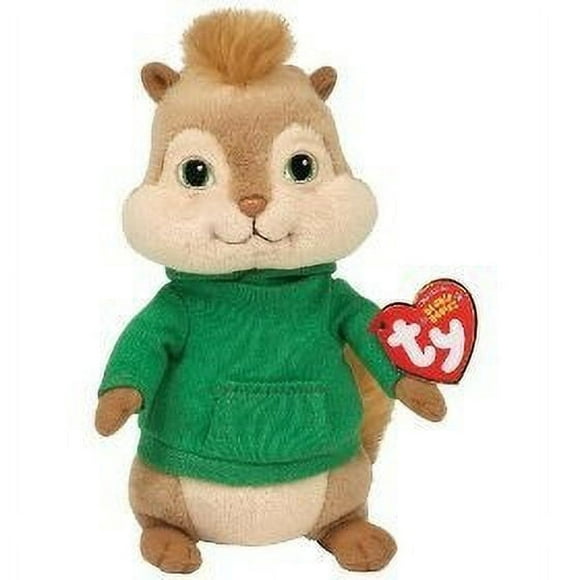 Ty Beanie Baby - Theodore (Alvin and the Chipmunks 6" Plush) Bonus 1 Random TY Eraser