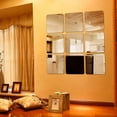 thumbnail image 6 of Ame 6PCS 3D DIY Self-Adhesive Acrylic Square Shaped Mirror Wall Stickers Silver Removable Art Wall Stickers Home Decor Wall Decors, 6 of 8