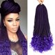 thumbnail image 1 of Hello de ganchillo HVN-KVVM Senegalese Twist de 18 pulgadas, color morado, 5 paquetes, 1 of 6