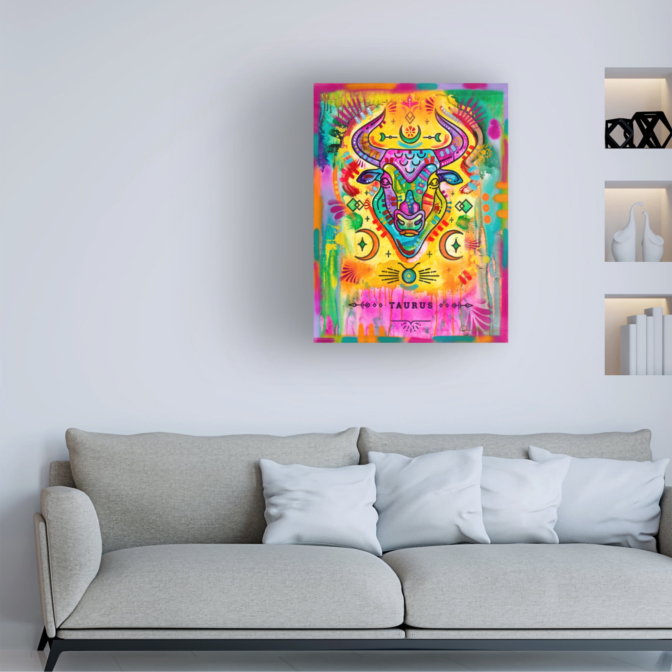 Canvas Wall Art - Dean Russo 'Taurus' Wall Art for Living Room, Bedroom, or Office Décor by Trademark Fine Art - 14 x 19 Inches