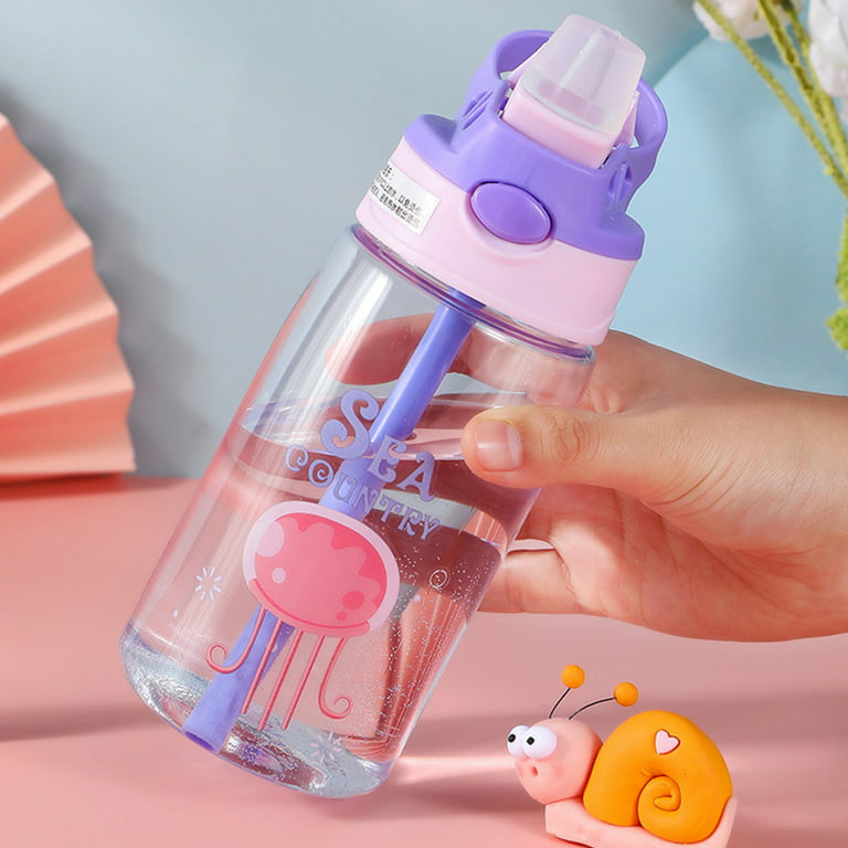 580ML Cartoon SpongeBob Children Water Bottle Portable Kids Water Sippy Cup  Outdoor Leakproof Feeding Cup with Straws Drinkware - AliExpress