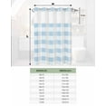 thumbnail image 6 of No Hook Shower Curtain with Snap in Liner, Spring Geometric Blue Plaid Hotel Shower Curtains for Bathroom, Washable Shower Curtain Liner Set with Mesh Top Window, 48"x72", 6 of 6