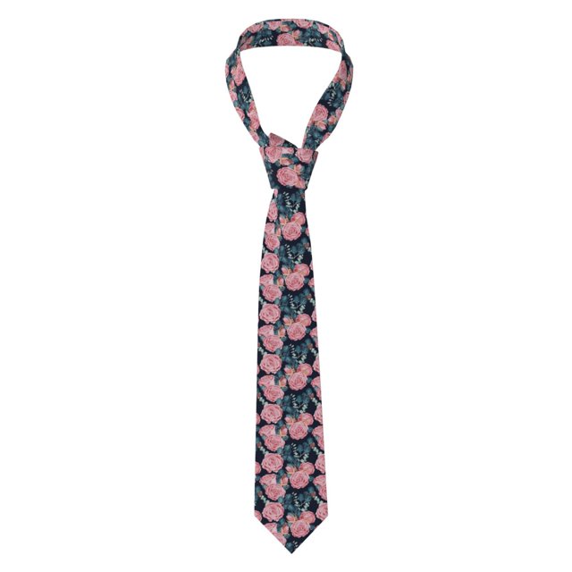 Balery Rose Flowers Corbata Clásica de Seda para Hombre, Corbata Tejida Jacquard, Corbatas Formales para Negocios y Bodas