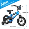 thumbnail image 5 of Korimefa 12 inch Kids Bike for Boys Ages 3-6 Years Children, Toddler Bike with Training Wheels, Dual Brakes, Easy Assembly,BMX Style Training Bicycle,Blue White, 5 of 9