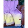 thumbnail image 5 of HomeRoots 534359 Pink & Yellow Woven Acrylic Striped Throw Blanket with Fringe, 5 of 5